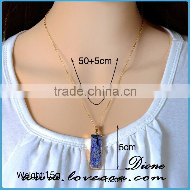 Natural Quartz Crystal Pendant, Druzy Gem Stone Pendant Charms