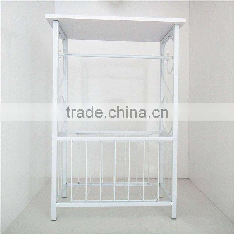 RH-4961New Metal Scroll Design Bathroom Magazine Storage Table Organizer