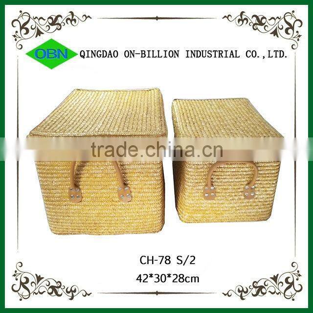 Wheat straw storage box with handle