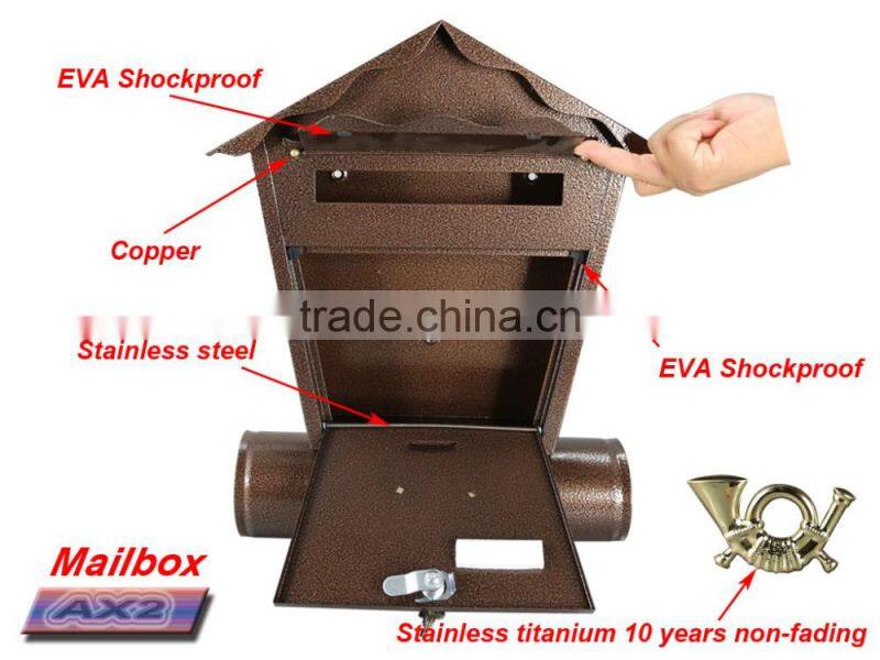 Wall mounted cast iron italian mailbox