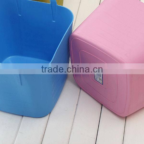 Plastic Portable Storage bucket, Plastic Square Storage Bucket, Square plastic bucket