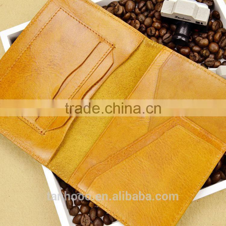 leather business card holder ,fancy passport holder soft good leather