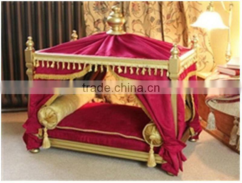 Luxury Buckingham Pet Bed/ European Style Pet Furniture/Beautiful High Quality Dog Cat Bed-BG800001