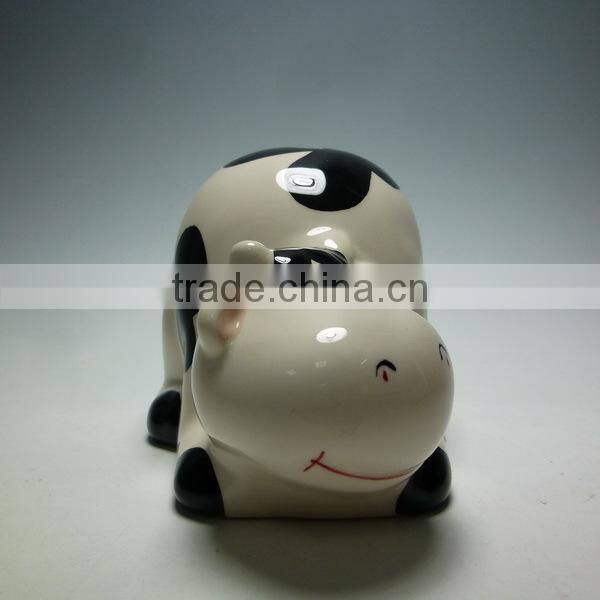 Lovely Cow Ceramic Piggy Bank/Money Pot /Money Box/Clay Money Pot