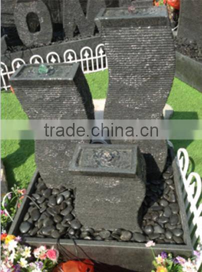 outdoor garden backyard water features ideas with led light