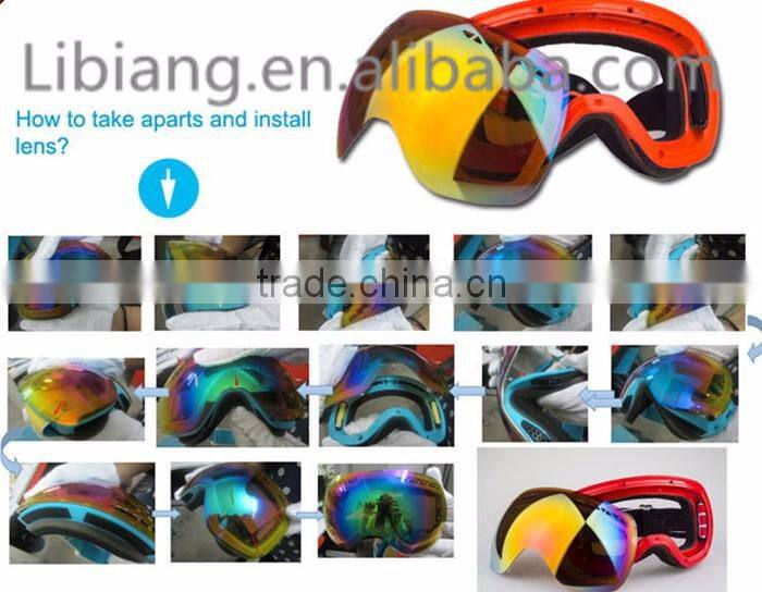 high quality ski goggles interchangable lens
