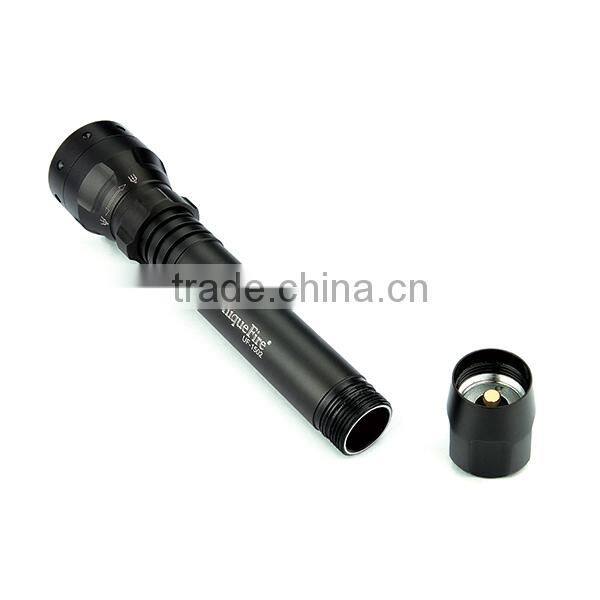 Uniquefire 2x 18650 battery 38mm zoom lens 850nm ir flashlight uf1502