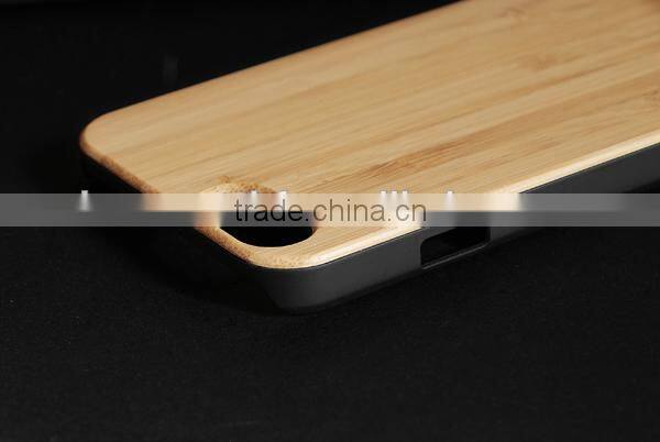 wooden case for smartphone wooden+PC case for iphone 6 PC+Wood shell