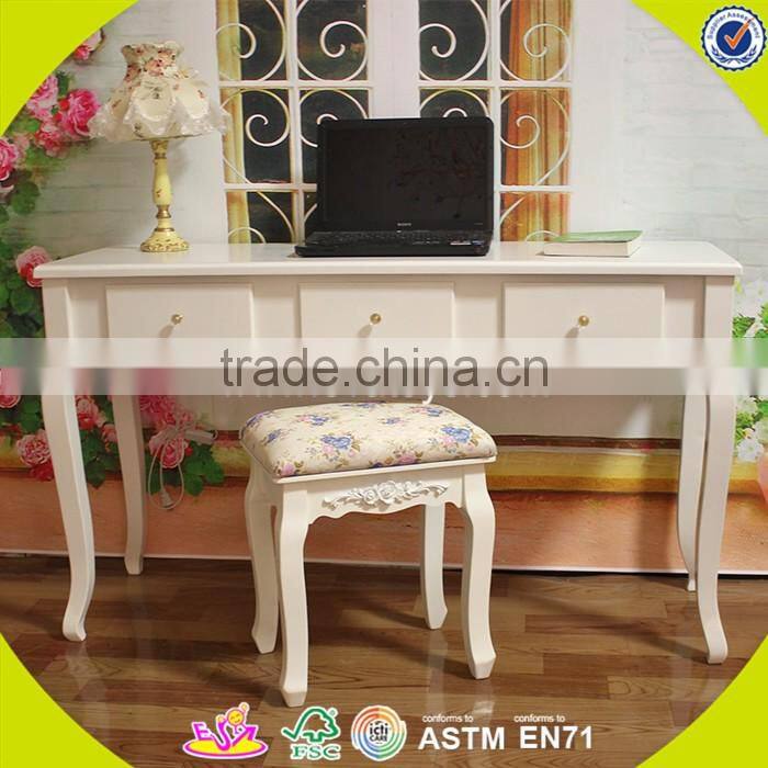 2017 New design high quality wooden bedroom table and chair set, new design wooden bedroom table and chair set W08G189