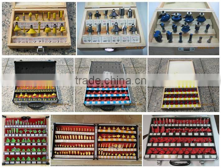 Factory 6 pcs Tungsten Carbide Router Bit Set Shank 12mm for Woodworking CNC milling cutter