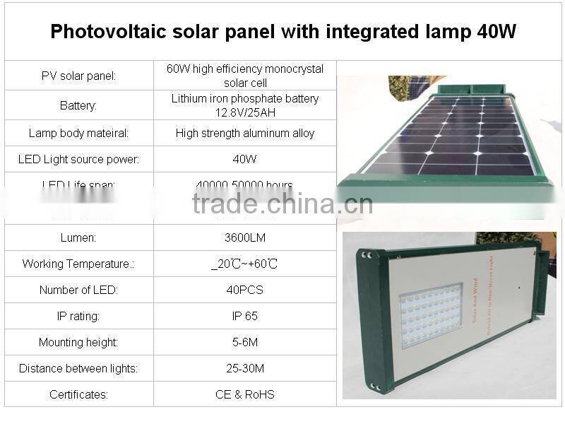 all in one solar street light integrated price