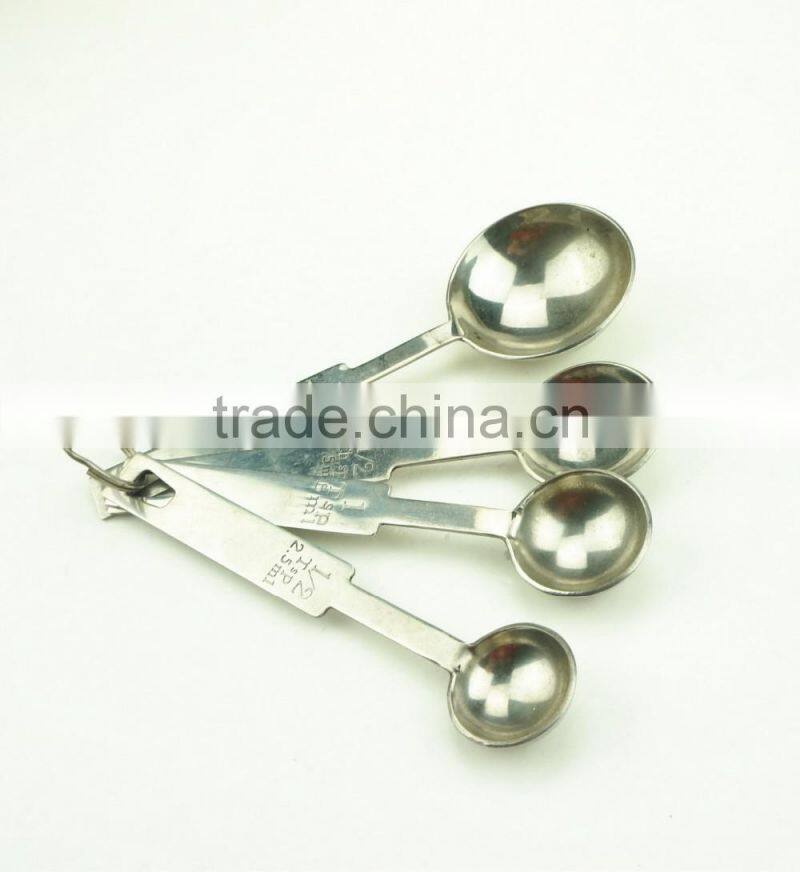 42142 4pcs Stainless Steel Nesting Measuring Cups and Spoons Set