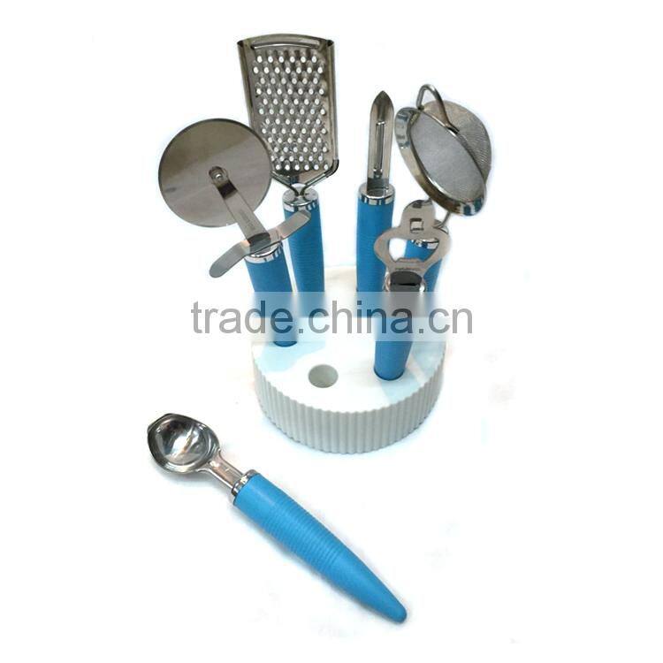 6pcs kitchenware tools with rotating holder