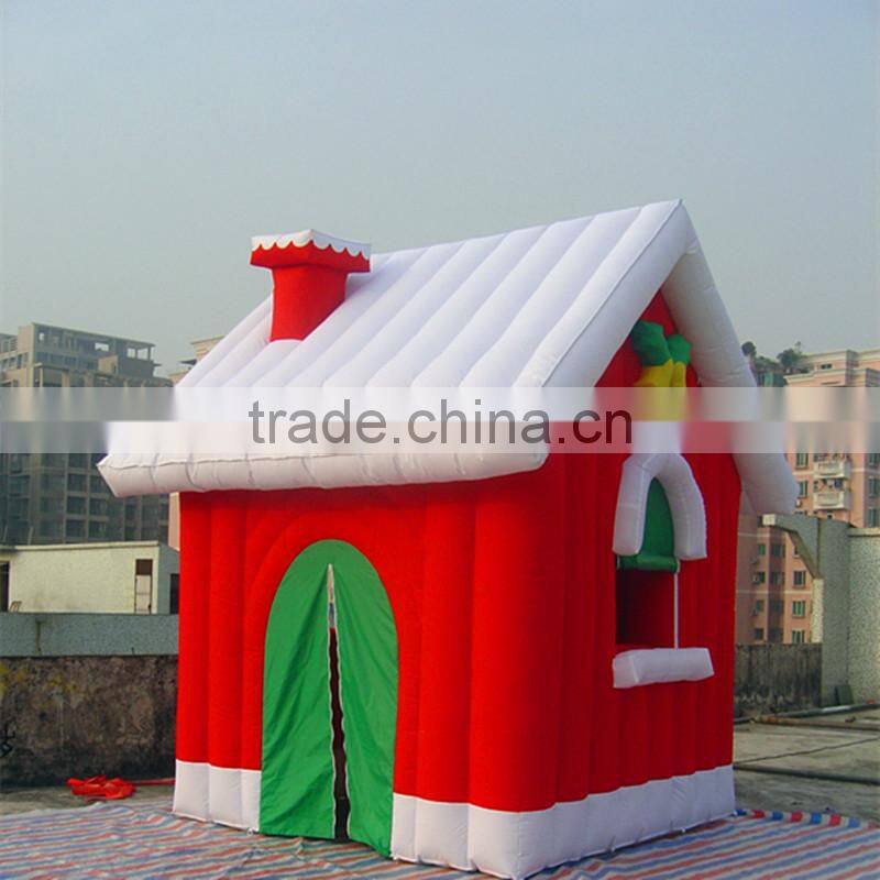 2016 best popular Inflatable Christmas Santas House with factory lower price