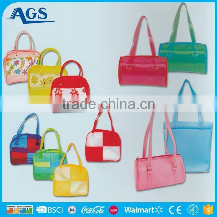 China factory ladies leather hand bag beautiful in colors
