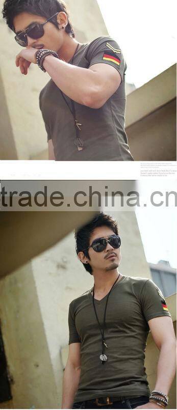 men's army t shirt with short sleeve