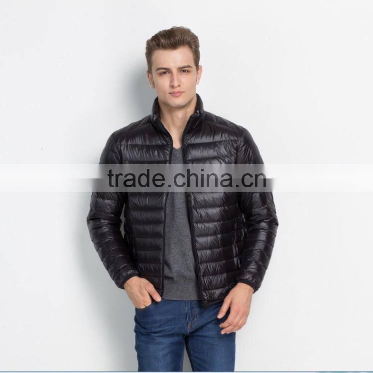 Men Winter Ultra Light Thin Down Feather Jacket