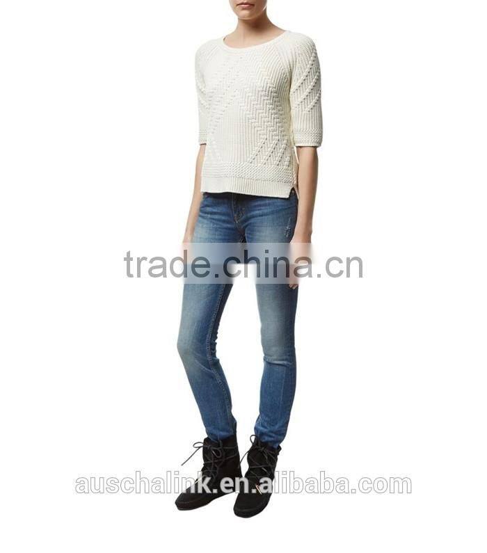 hot sale high quality women half sleeve sweater manufacturer