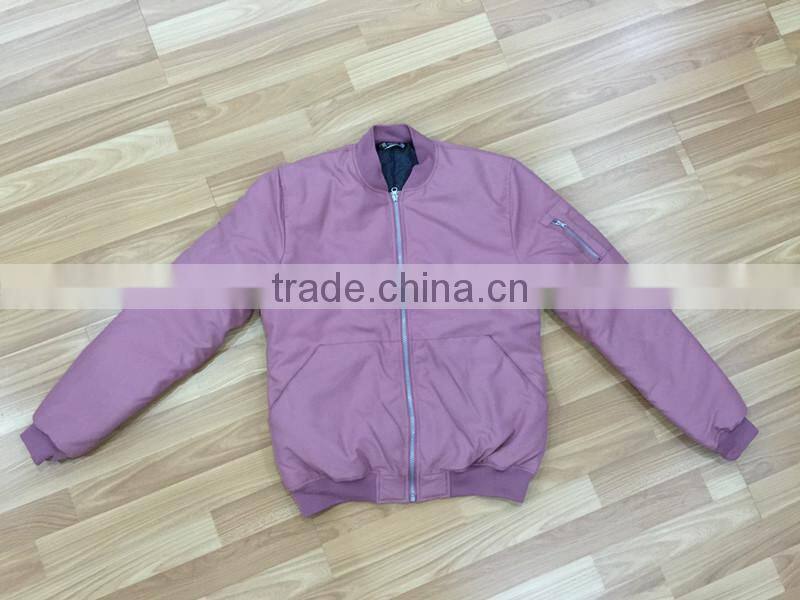 2017 Best Price Stock Mens Custom Plain Bomber Jacket