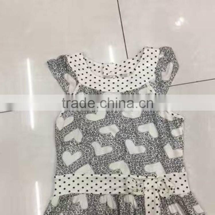 Girls china suppliers overruns garment dot print summer dresses