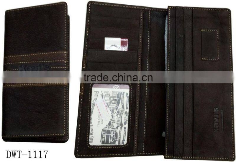 Fashion hot popular brown men real leather passport wallet