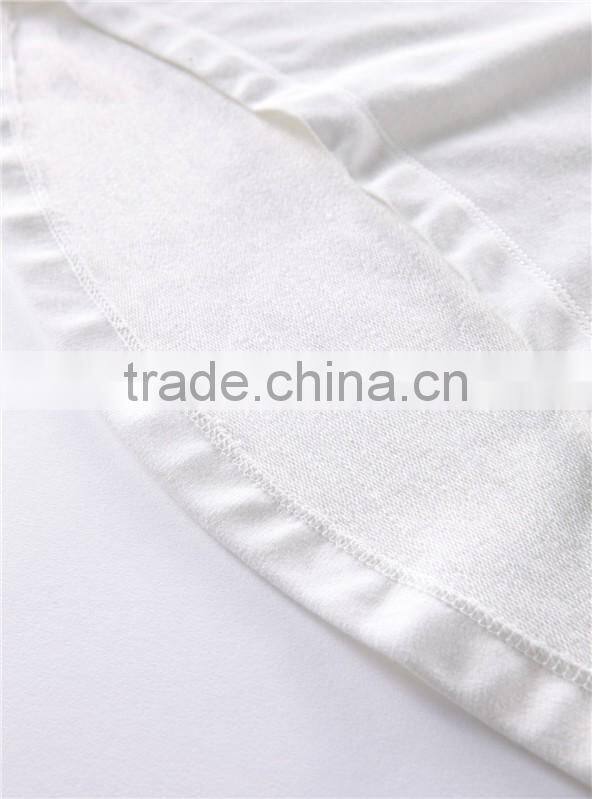 Customized 100% Cotton Fleece pullover Sweatshirts print 1/2 sleeve crewneck pullover t shirt