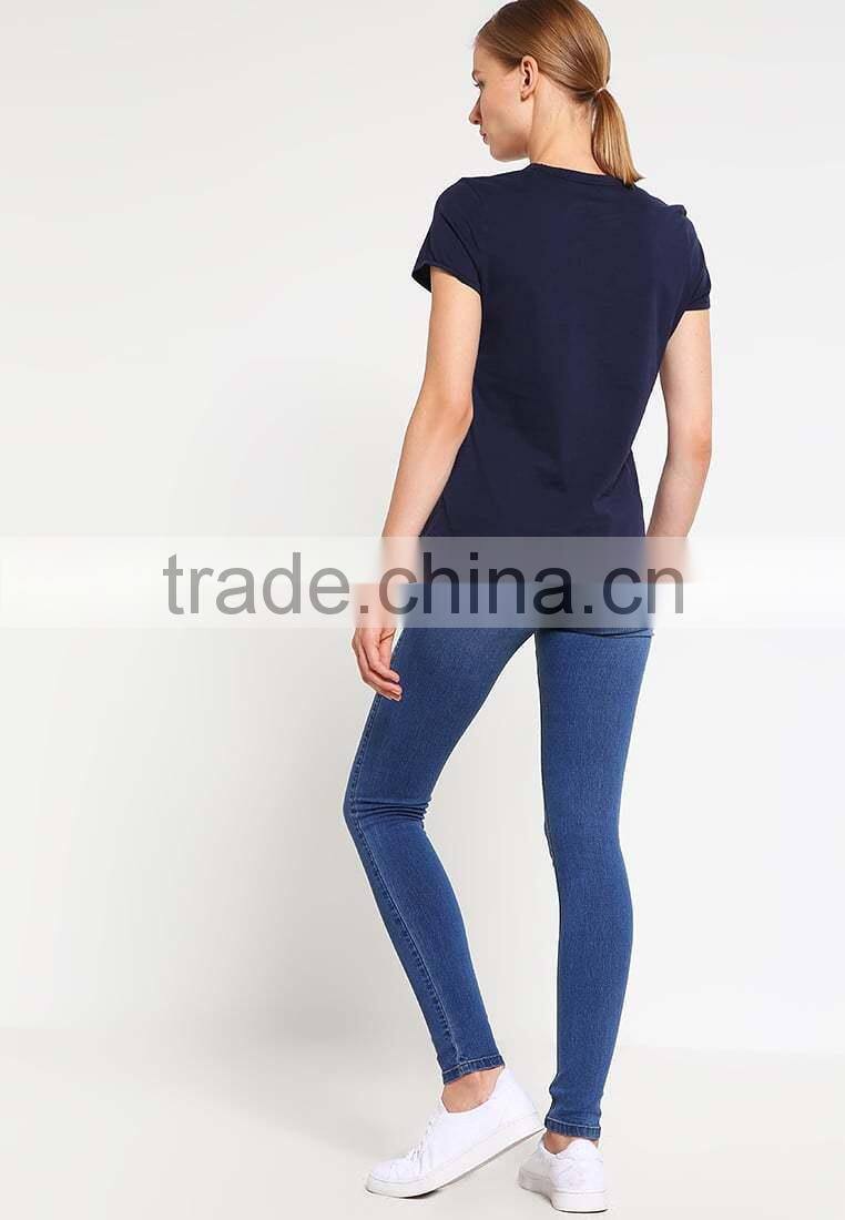 MGOO OEM Service Woman Curved Hem T Shirt Short Sleeve Plain Round Neck T Shirts Wholesale China