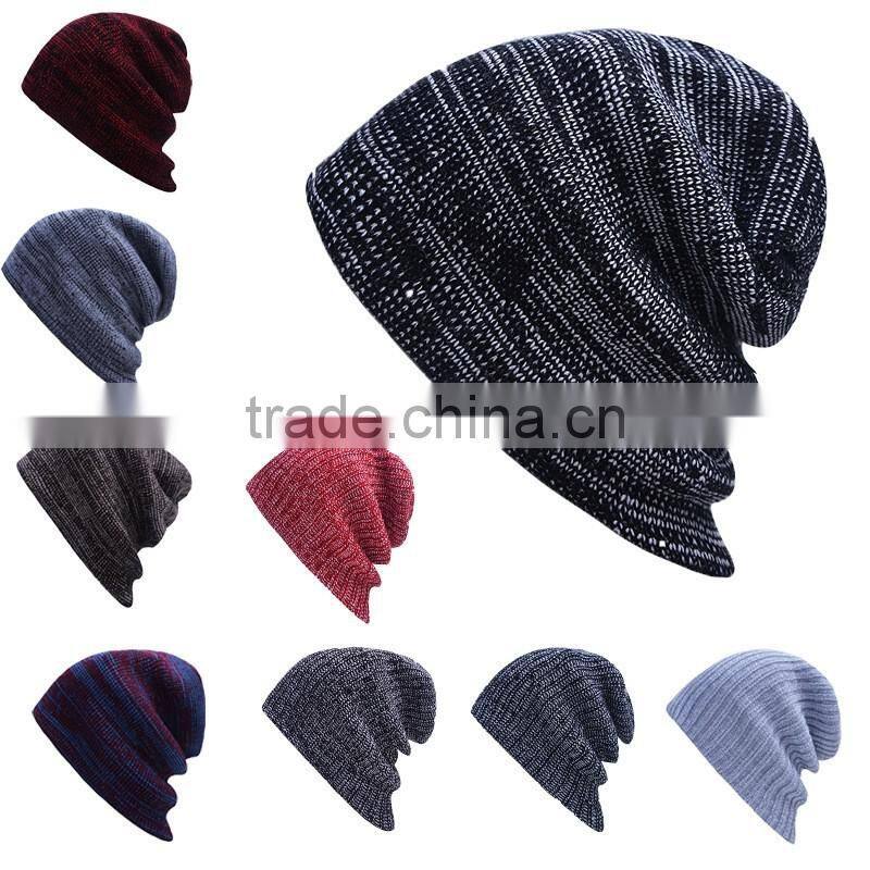 High Quality Plain Color Acrylic Knit Man Cap Hat China Wholesale Manufacture