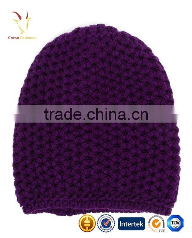 7GG Thick Wool Knit Lady Beanie Hat