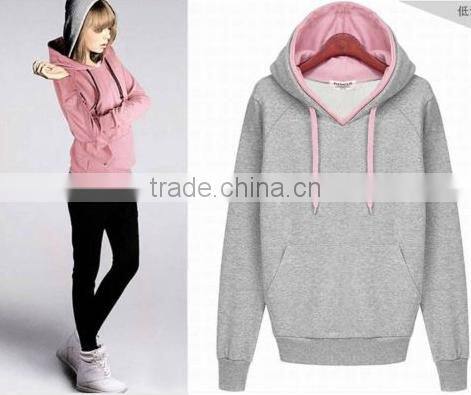 Women winter hoodies with double hood pullover
