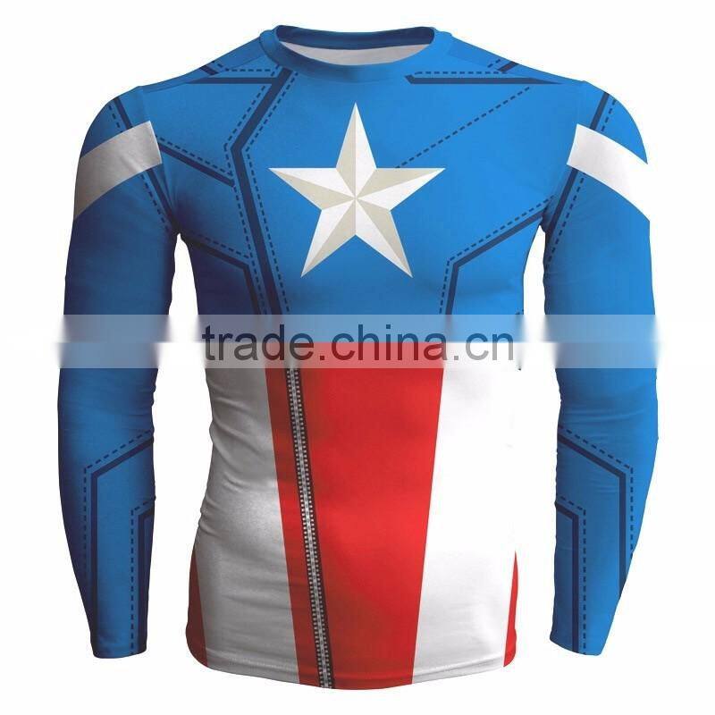 Men's Compression Long Sleeve T-shirt Running Cycling Base Tee Tops