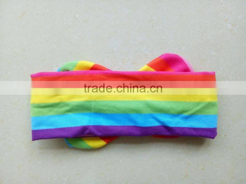 2017 Season Lovely Style Baby Girls Hair Accessories Rainbow Elastic Headbands