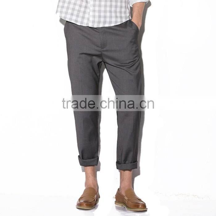 mens light grey soft fabric casual woven pants/trousers factory guanzghou