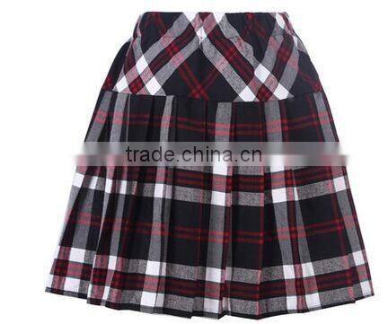 2016 winter woolen polyester school uniform skirt