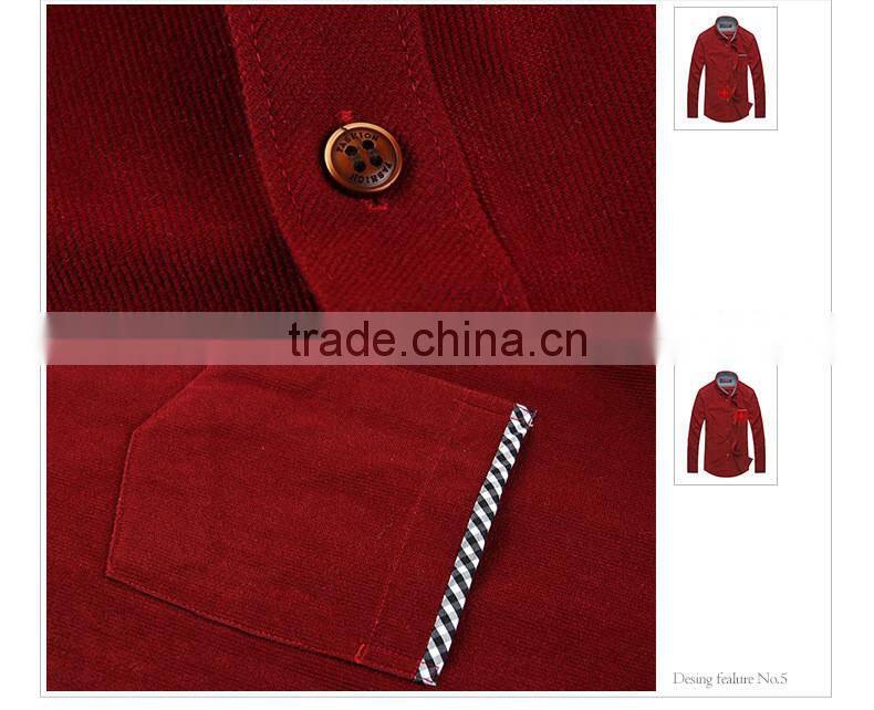 Yiwu clothing factory bulk supply mens heavy cotton corduroy shirts