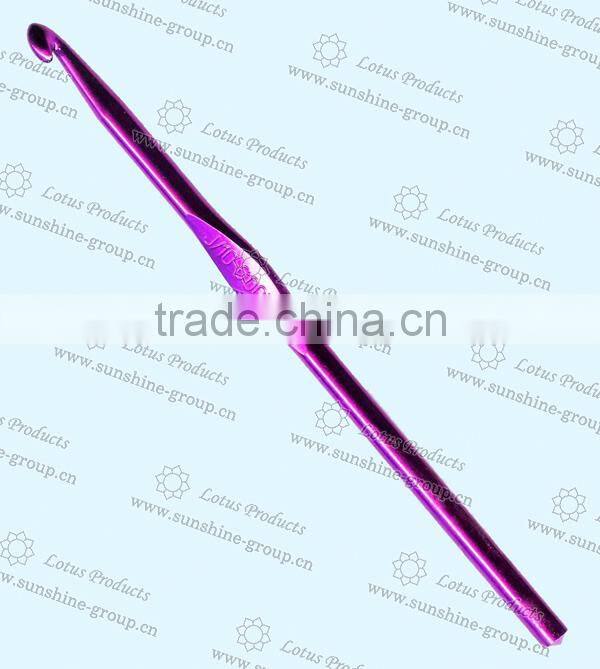 High Quality Colorful Electoplating Aluminum Crochet Hook
