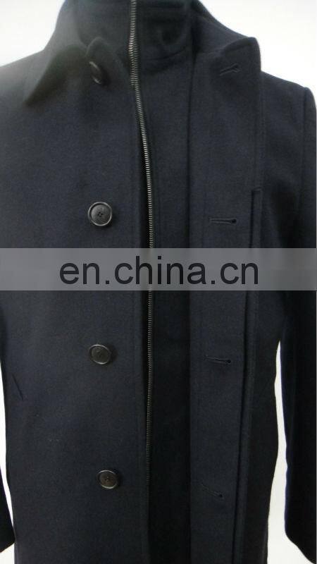 Black winter long mens trench coat