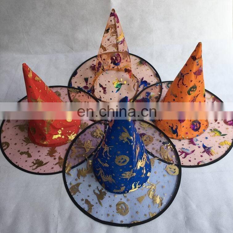 CG-PH177 Organza witch hat pumpkin print