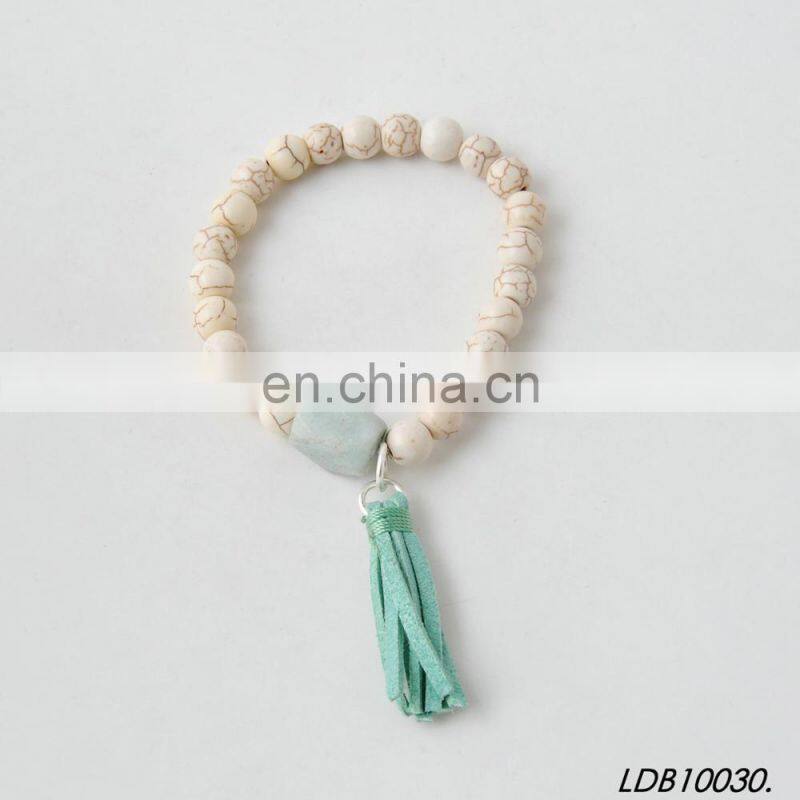 bead tassel bracelet gemstone bracelet