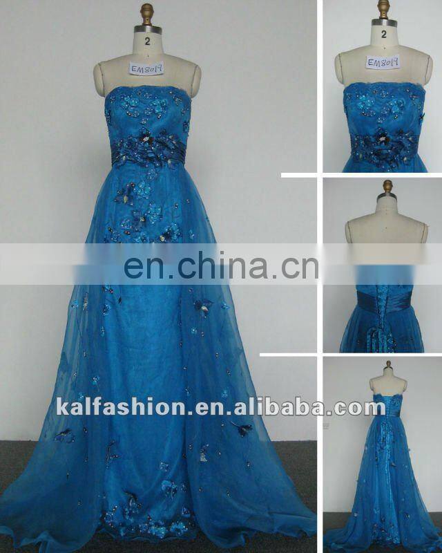 EB8019 New Design Empired Frill Mermaid Style Prom Dress 2015