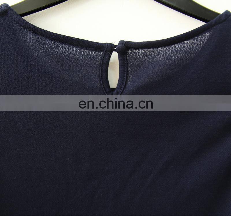 women's 1/4 no sleeve lace top with Polyester