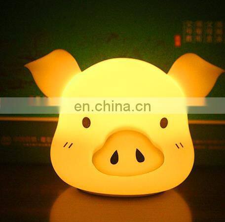 Silicone LED nightlight cute cartoon animal pig