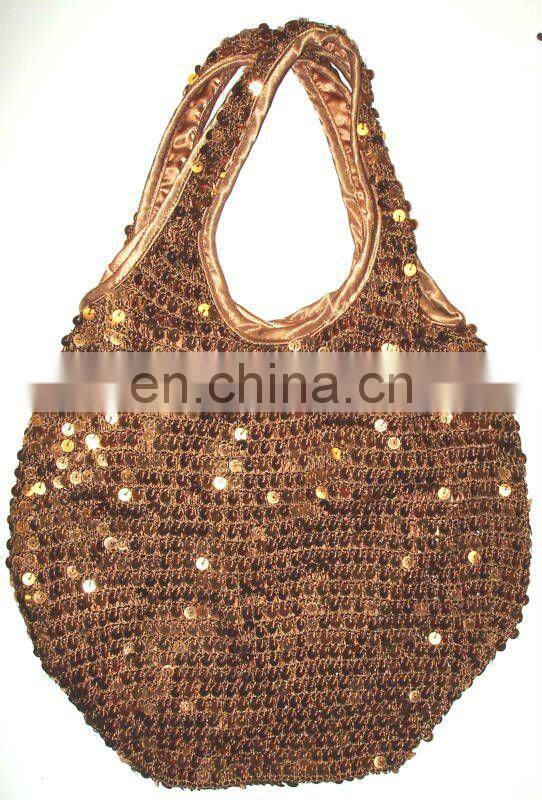 NEW CROCHET SEQUINS BAG