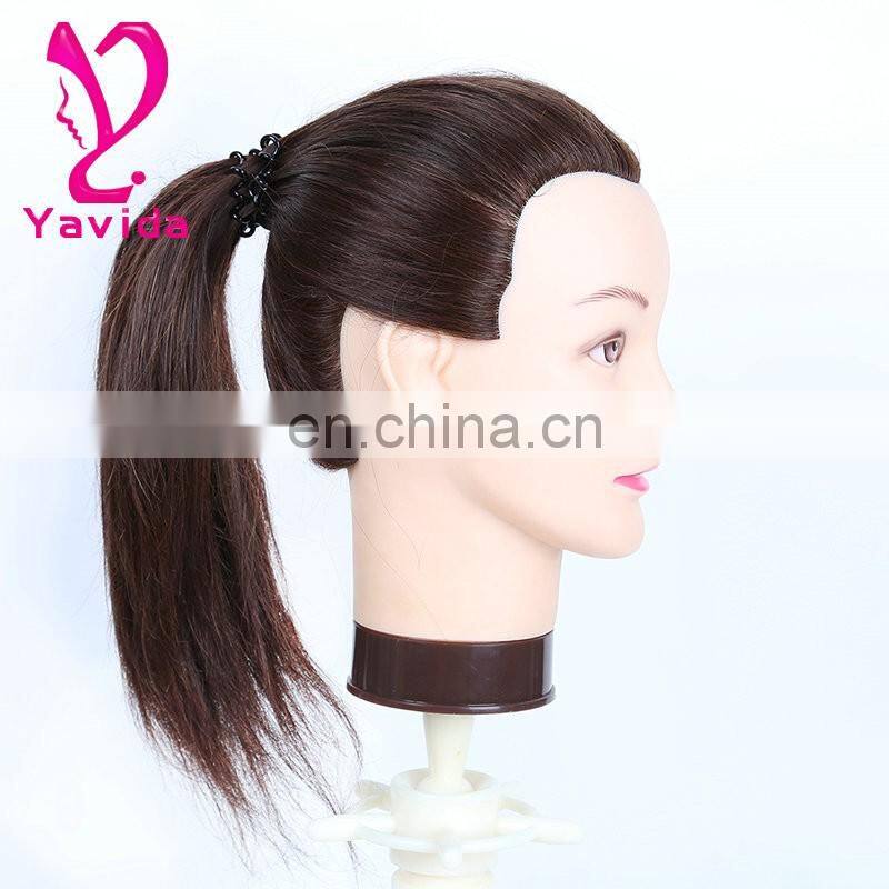 Lightweight Cosmetology 100% human hair training doll head training head for barber