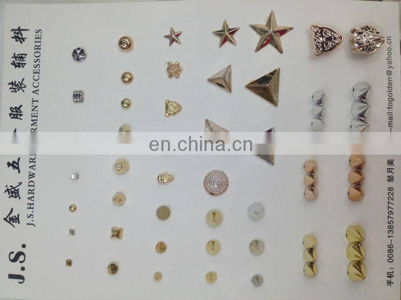 cheap price hot sell fashion rihionestone tiger button nail on clothing or bags or shoes