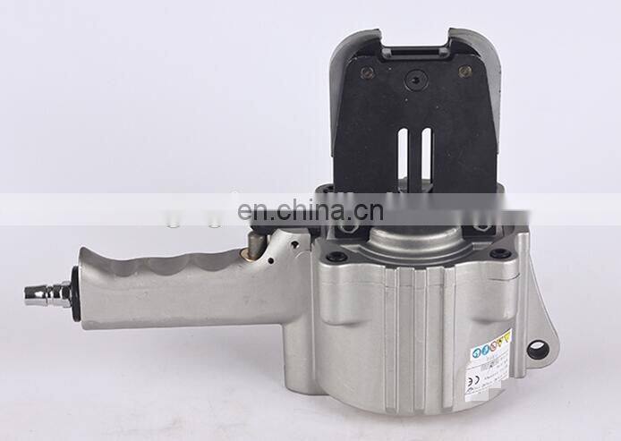 Automatic tensioning of portable iron belt strapping