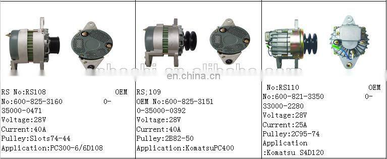 Good Price Rated Current 24V 25A car alternator ACE 27030-56080