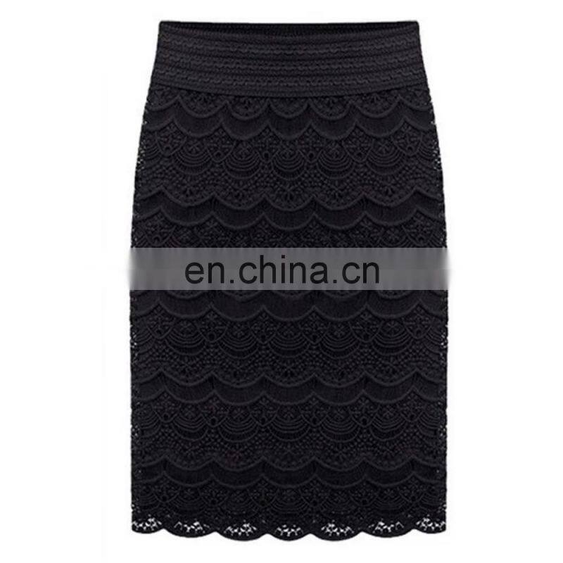 Ladies lace latest pencil A- line skirt for women spring summer 2020