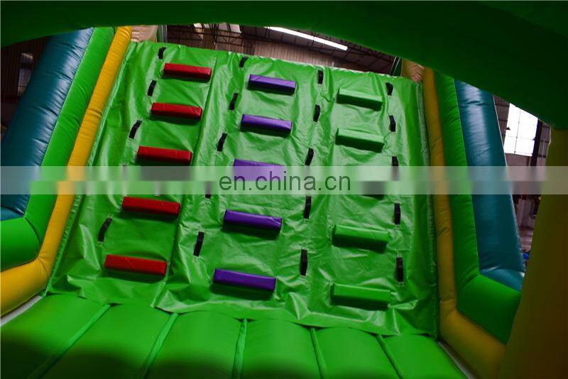 Kids outdoor frog theme inflatable bounce obstacle course for sale