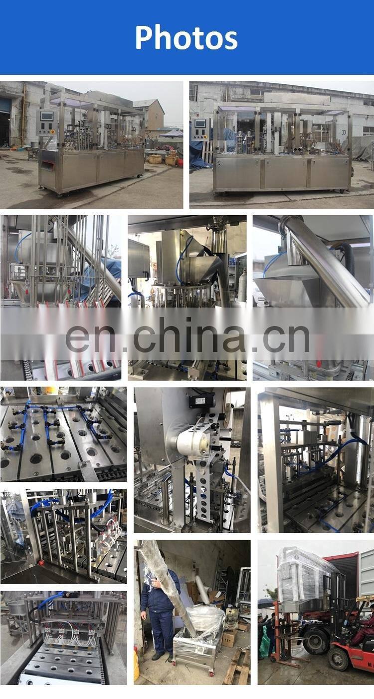 Shanghai Joygoal Coffee capsules filling and sealing machine with pre-cut foil lids sealing